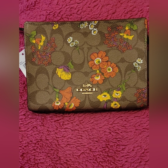 Coach Brown Floral Crossbody Bag - Picture 1 of 9